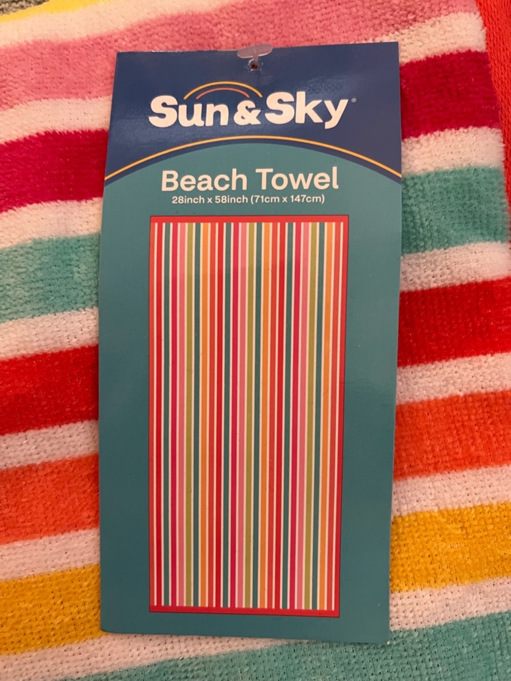 Sun & Sky Classic Colorful Stripes Beach Towel